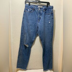 Levi's Premium Wedgie Fit Ankle Jeans Women's High Rise  Straight  Jean size 29